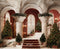 Kate Sapins de Noël Escalier Rouge Toile de fond en Laine conçue par Emetselch - Kate Backdrop FR