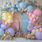 Kate Arc Ballons Papillons Fleurs Pastel Toile de fond conçue par Emetselch