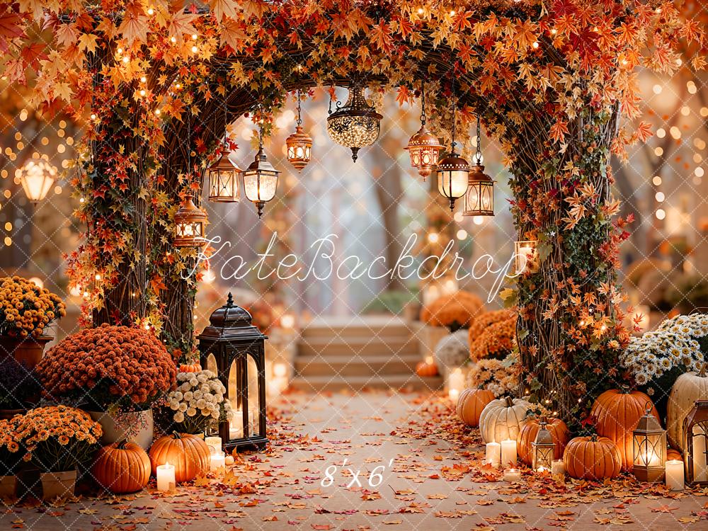 Kate Automne Arche Feuilles Lumières Toile de fond conçue par Emetselch