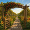 Kate Automne Jardin Pommiers Tournesols Toile de fond conçue par Mini MakeBelieve - Kate Backdrop FR
