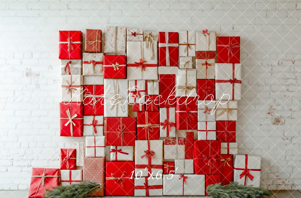 Kate Noël Cadeaux Mur Sapin Toile de fond conçue par Patty Roberts - Kate Backdrop FR