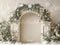 Kate Hiver Neige Arche Fleurs Toile de fond en Laine conçue par Emetselch