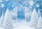 Kate Hiver Neige Portail Arbres Flocons Toile de fond conçue par Emetselch