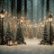 Kate Hiver Sapins Forêt Lumières Neige Toile de fond conçue par Emetselch