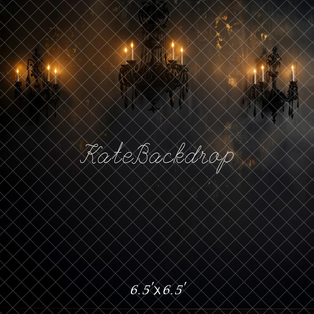 Kate Halloween Chandelier Mur Noir Toile de fond conçue par Emetselch - Kate Backdrop FR