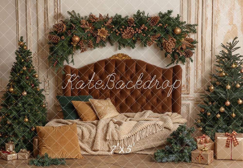 Kate Sapins de Noël Cadeaux Tête de Lit Toile de fond conçue par Emetselch - Kate Backdrop FR