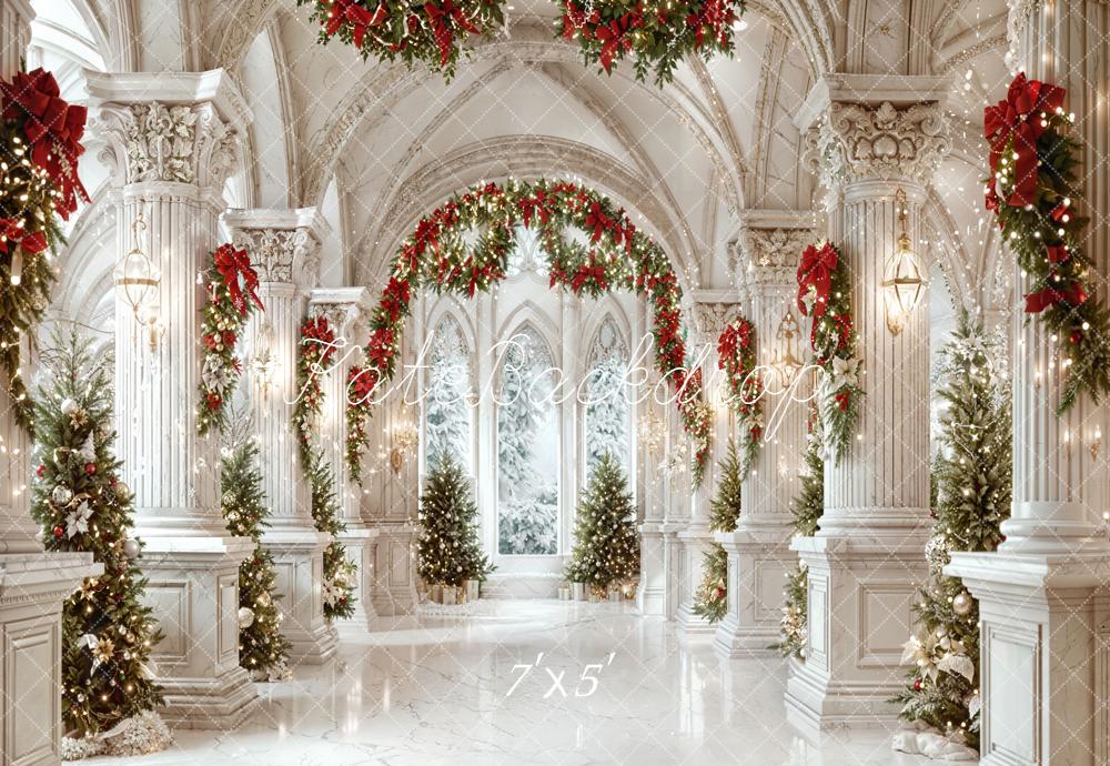 Kate Noël Palais Blanc Arches Sapins Toile de fond conçue par Emetselch