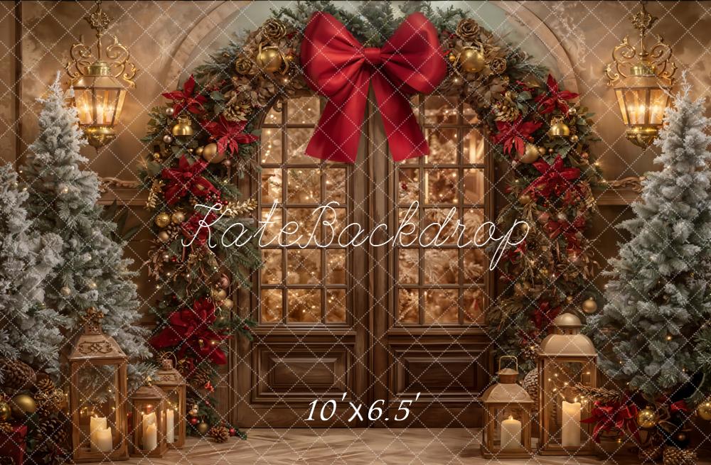 Kate Noël Arche Sapin Lanternes Toile de fond conçue par Emetselch - Kate Backdrop FR