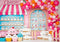 Kate Pâtisserie Gâteaux Ballons Gourmandises Toile de fond conçue par Patty Roberts - Kate Backdrop FR
