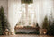 Kate Hiver Fenêtre Arbres Lanternes Toile de fond conçue par Emetselch