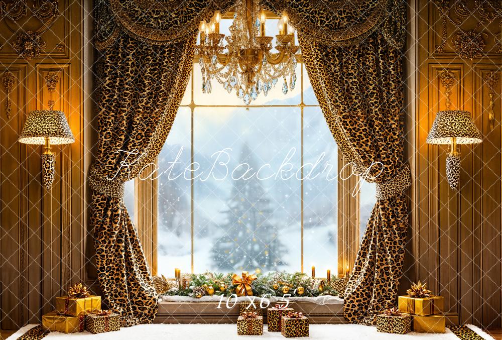 Kate Noël Fenêtre Rideaux Chandelier Toile de fond en Laine conçue par Emetselch - Kate Backdrop FR