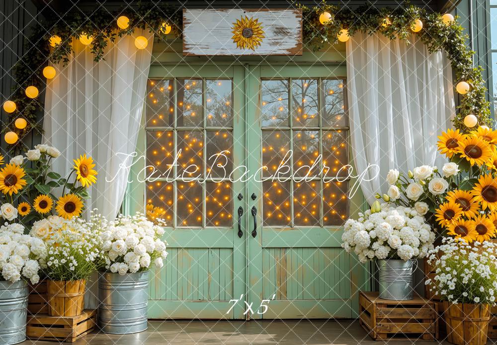 Kate Automne Fleurs Porte Lumières Toile de fond conçue par Mini MakeBelieve