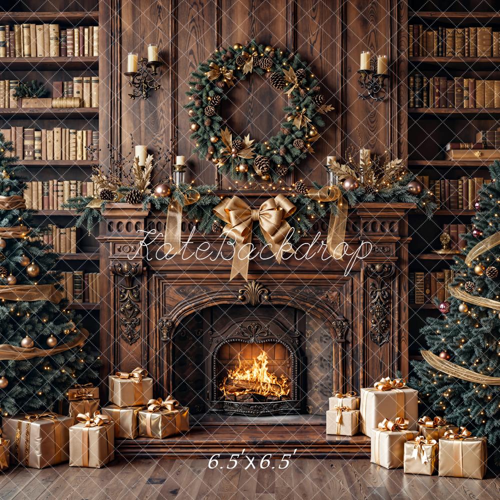 Kate Noël Cheminée Livres Cadeaux Toile de fond conçue par Emetselch - Kate Backdrop FR