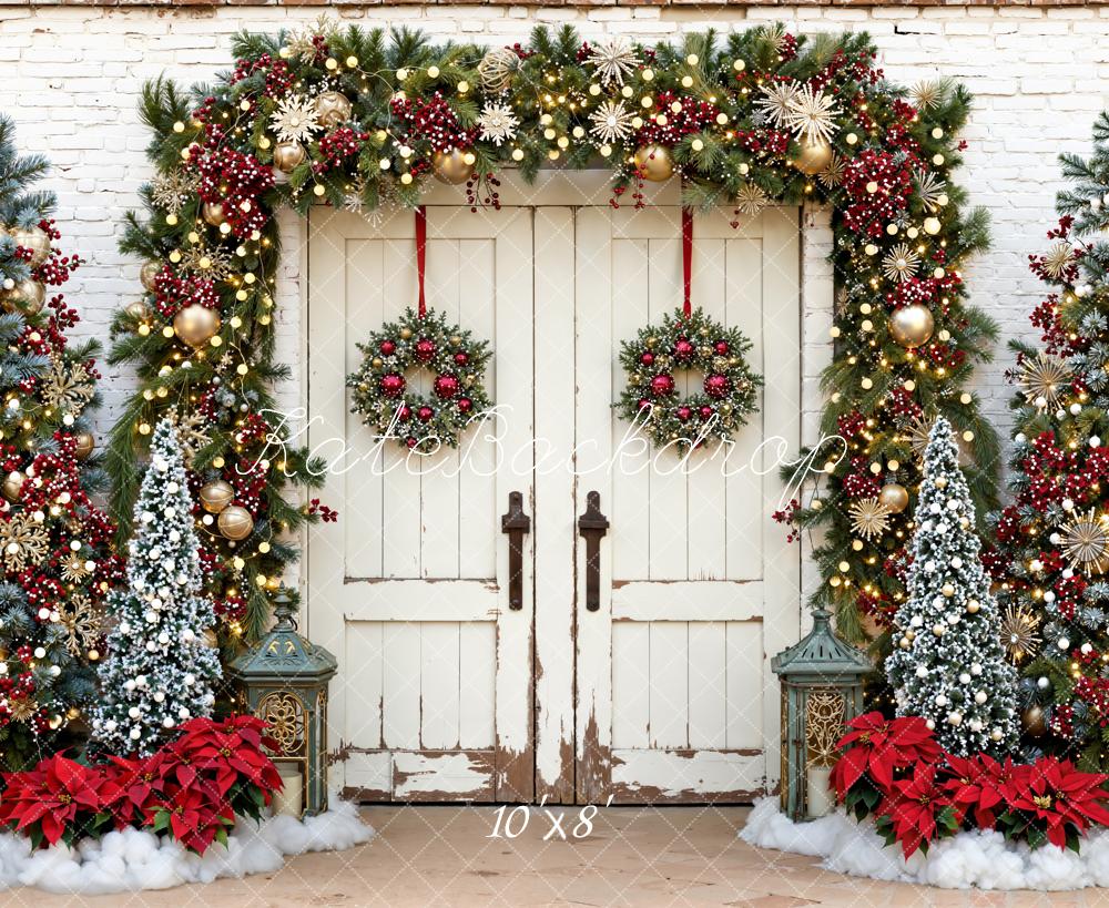 Kate Noël Porte Sapins Décor Toile de fond en Laine conçue par Emetselch - Kate Backdrop FR