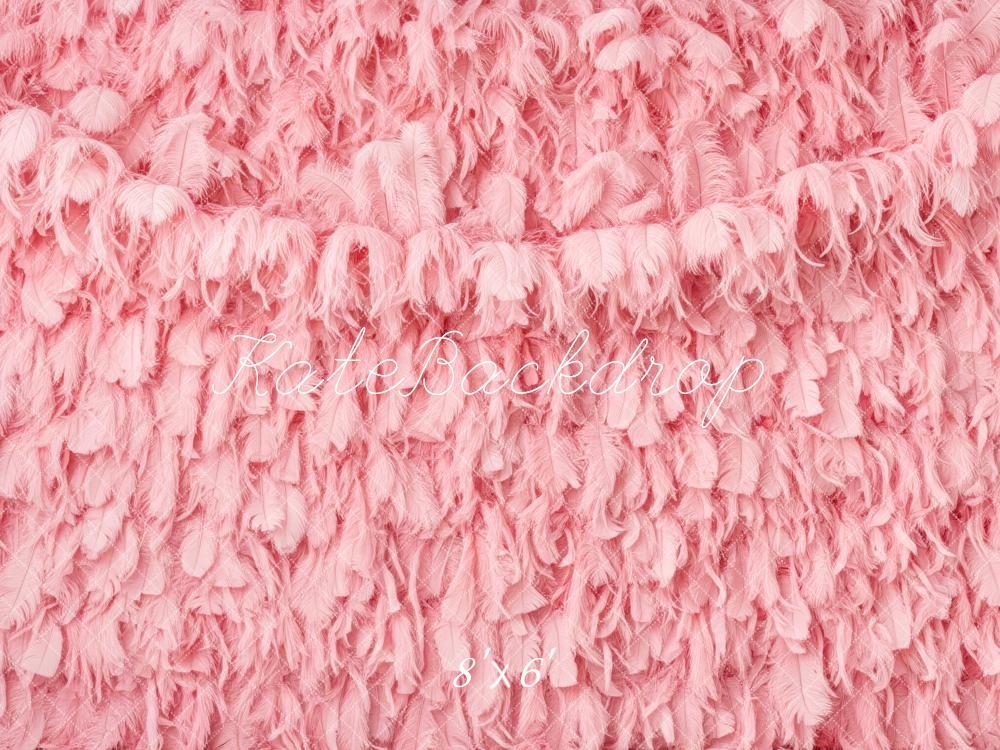 Kate Plumes Texture Rose Doux Toile de fond conçue par Patty Roberts - Kate Backdrop FR