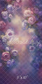 Kate Sweep Mur-à-Sol Fleurs Roses Violet Portrait Toile de fond conçue par Emetselch - Kate Backdrop FR