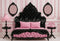 Kate Chambre Vintage Tête de lit Rose Noir Toile de fond conçue par Ashley Paul