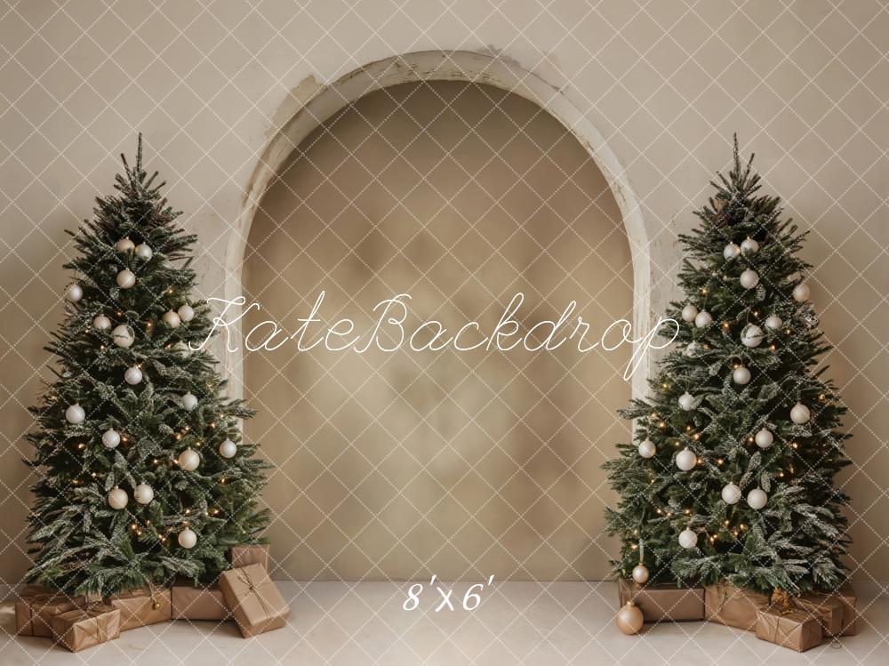 Kate Noël Sapins Arche Beige Toile de fond en Laine conçue par Emetselch