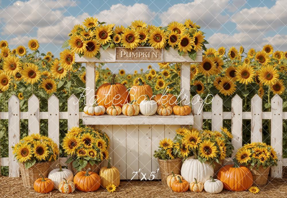Kate Automne Tournesols Citrouilles Stand Toile de fond conçue par Emetselch - Kate Backdrop FR