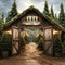 Kate Noël Ferme Sapins Porte Bois Toile de fond conçue par Emetselch - Kate Backdrop FR