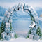 Kate Hiver Arc Cadeaux Neige Forêt Toile de fond conçue par Patty Roberts - Kate Backdrop FR