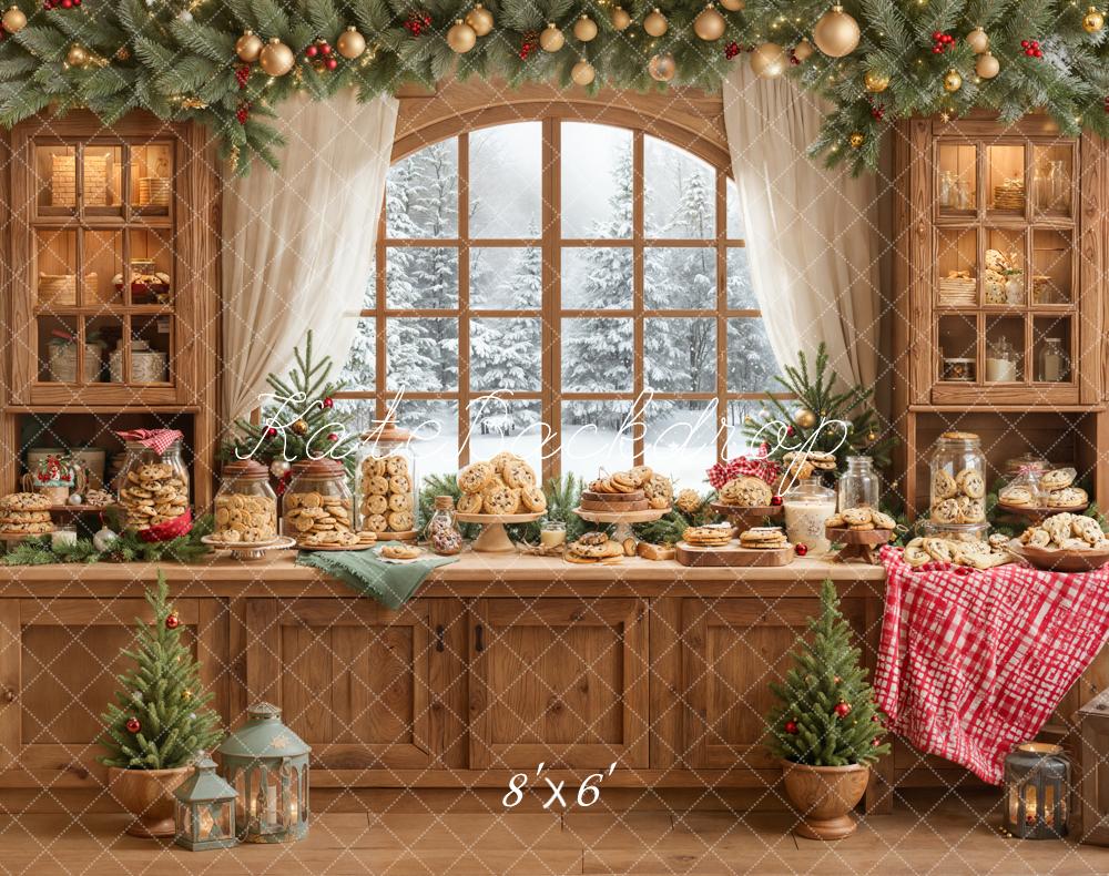 Kate Noël Biscuits Cuisine Fenêtre Toile de fond en Laine conçue par Emetselch - Kate Backdrop FR
