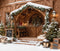 Kate Noël Chalet Extérieur Sapins Toile de fond en Laine conçue par Emetselch - Kate Backdrop FR