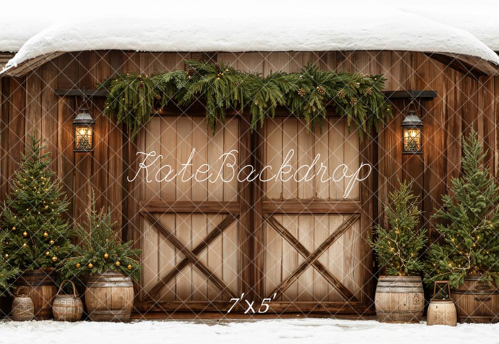 Kate Hiver Grange Porte Lanternes Toile de fond conçue par Emetselch