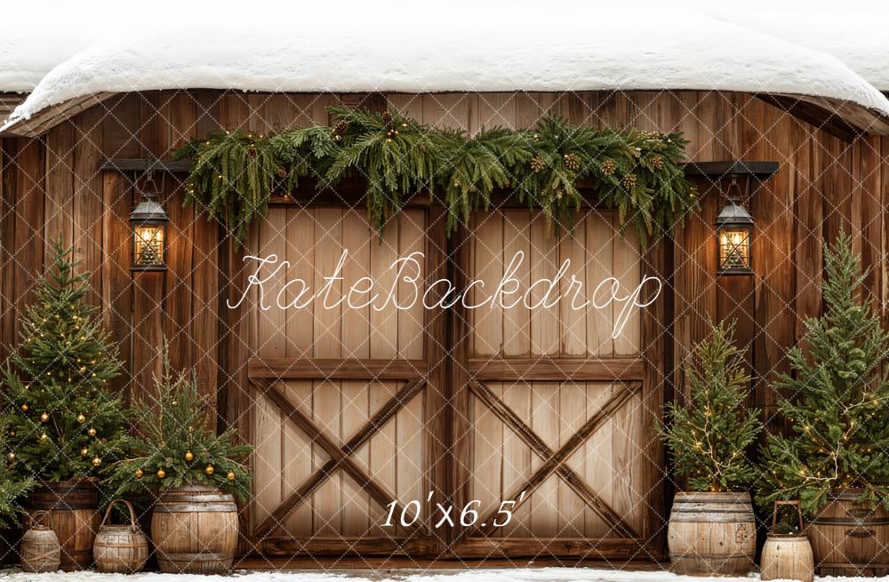 Kate Hiver Grange Porte Lanternes Toile de fond conçue par Emetselch
