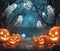 Kate Halloween Citrouilles Fantômes Nuit Toile de fond en Laine conçue par Emetselch - Kate Backdrop FR