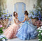 Kate Printemps Fleurs Plantes vertes Porte Bleue Toile de fond conçue par Emetselch - Kate Backdrop FR