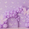 Kate Papillon Ballons Arche Violet Toile de fond conçue par Patty Roberts - Kate Backdrop FR