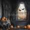 Kate Halloween Citrouilles Fenêtre Noir Toile de fond conçue par Emetselch - Kate Backdrop FR