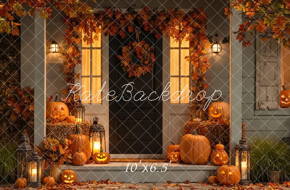 Kate Halloween Citrouilles Automne Toile de fond en Laine conçue par Emetselch - Kate Backdrop FR