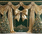 Kate Noël Sapin Rubans Doré Vintage Toile de fond en Laine conçue par Emetselch - Kate Backdrop FR