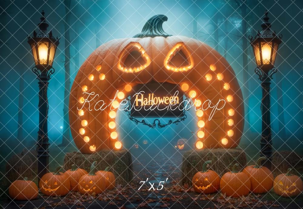 Kate Halloween Citrouille Arche Lampadaires Toile de fond conçue par Emetselch - Kate Backdrop FR