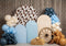 Kate Cowboy Anniversaire Ballons Bois Toile de fond conçue par Patty Roberts