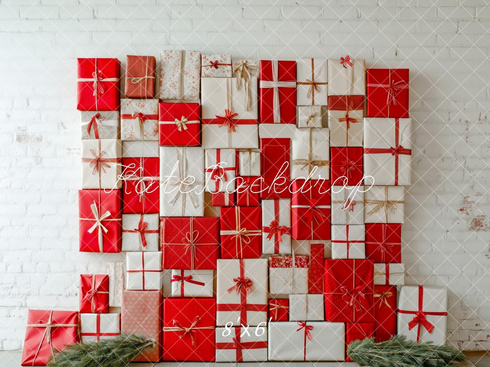 Kate Noël Cadeaux Mur Sapin Toile de fond conçue par Patty Roberts - Kate Backdrop FR