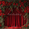 Kate Saint Valentin Rouge Rideau Roses Toile de fond conçue par Emetselch