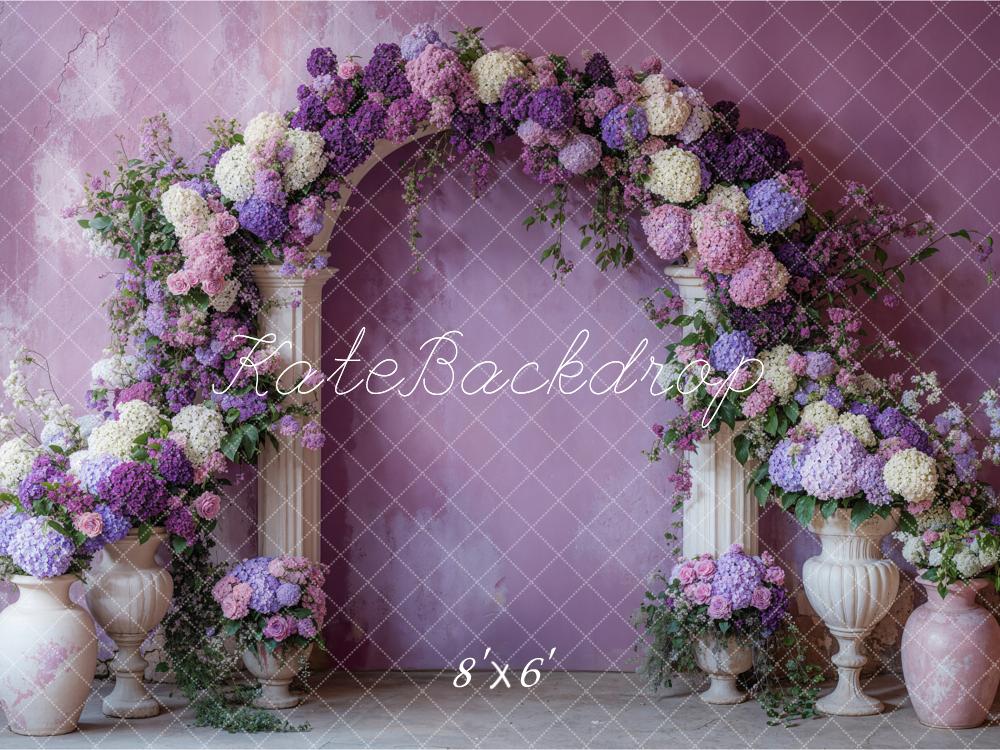Kate Arc Floral Vases Violet Portrait Toile de fond conçue par Emetselch