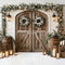 Kate Hiver Porte Bois Lanternes Toile de fond conçue par Emetselch