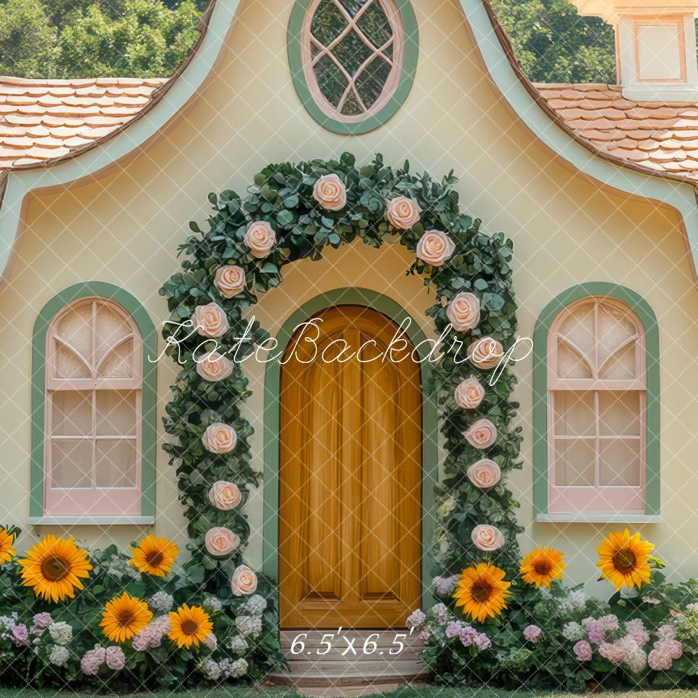 Kate Maison Arche Roses Tournesols Toile de fond conçue par Mini MakeBelieve - Kate Backdrop FR