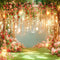 Kate Saint Valentin Fleurs Lanternes Lumière Toile de fond conçue par Emetselch