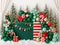 Kate Noël Ballons Sapin Rayures Toile de fond conçue par Mini MakeBelieve - Kate Backdrop FR