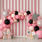 Kate Anniversaire Ballons Rayures Rose Toile de fond conçue par Emstselch