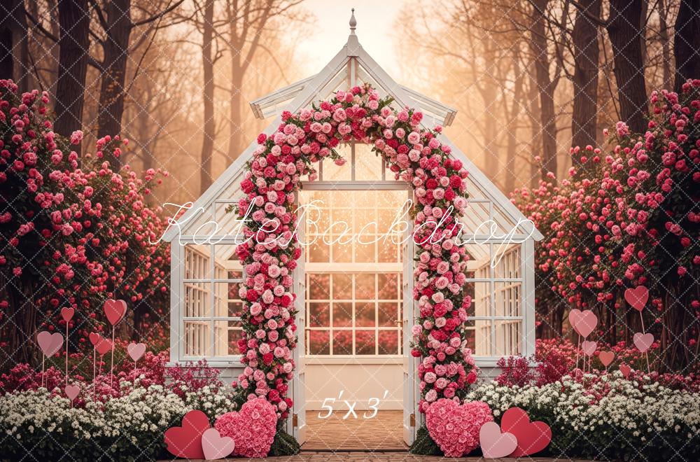Kate Saint Valentin Arche Fleurs Serre Toile de fond conçue par Patty Roberts