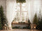 Kate Hiver Fenêtre Arbres Lanternes Toile de fond conçue par Emetselch