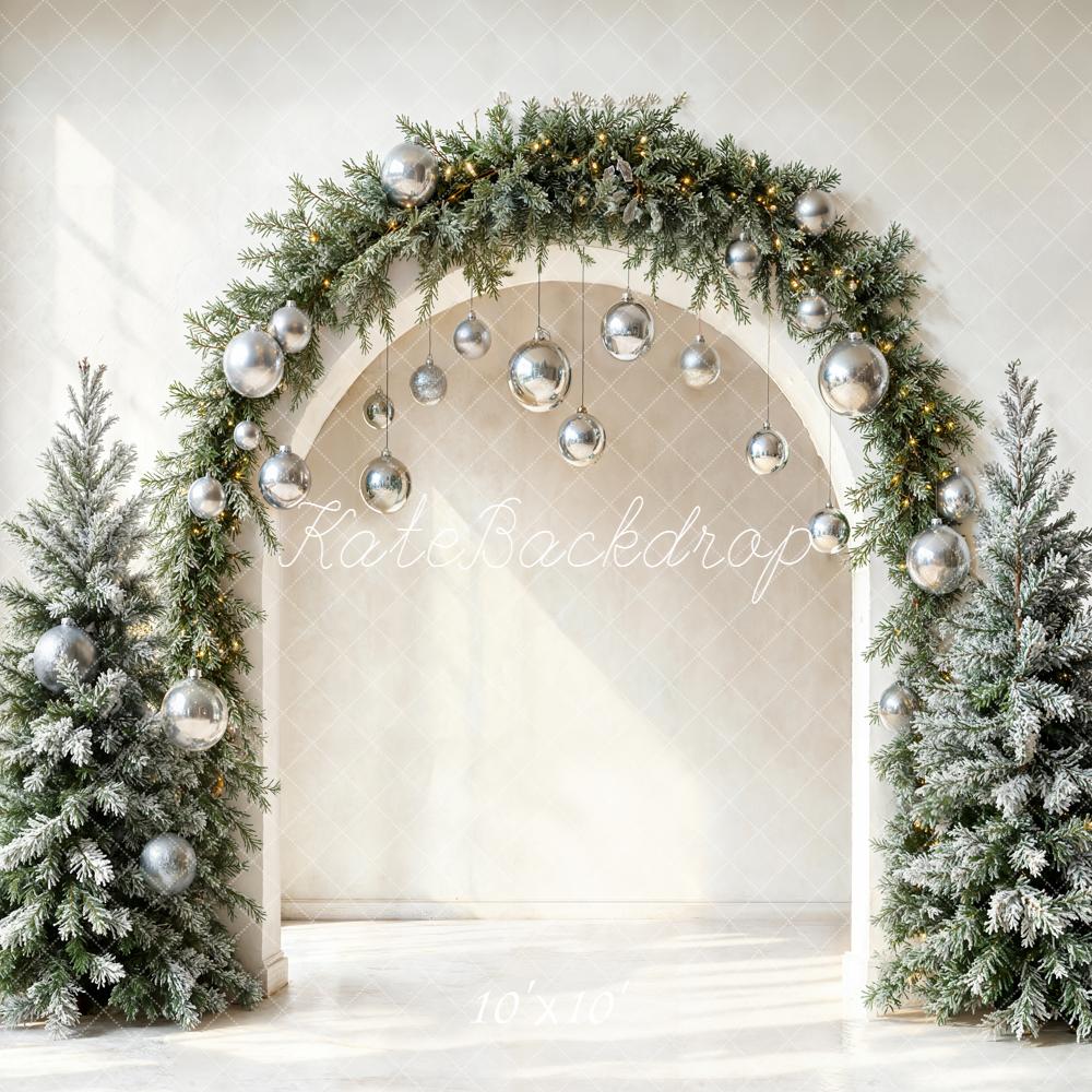 Kate Noël Arche Sapins Boules Toile de fond conçue par Emetselch - Kate Backdrop FR