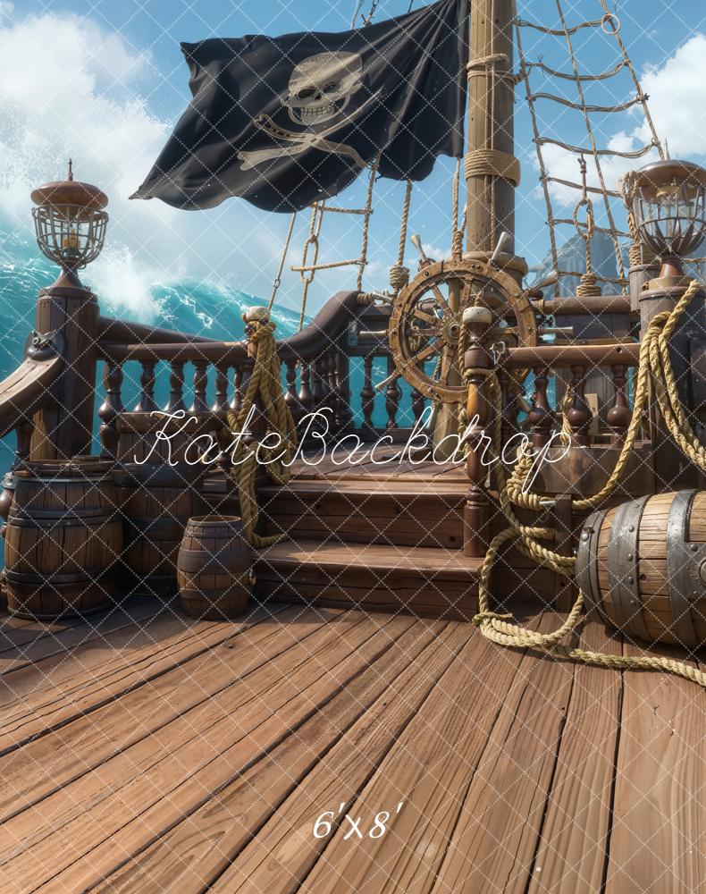 Kate Pirate Bateau Bois Océan Toile de fond en Polar conçue par Emetselch