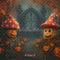 Kate Halloween Citrouilles Champignons Portail Toile de fond conçue par Emetselch